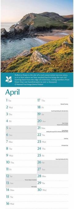 Calendar de perete 2025 - Slim - National Trust - Coast & Countryside