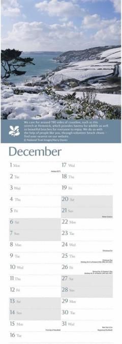Calendar de perete 2025 - Slim - National Trust - Coast & Countryside