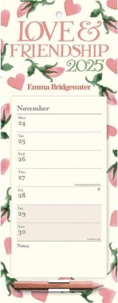 Calendar 2025 - Magnetic - Emma Bridgewater - Hearts & Rosebud