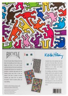 Set 2 pachete carti de joc - Bicycle Artist Series: Keith Haring