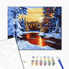 Set pictura pe numere - Iarna fabuloasa