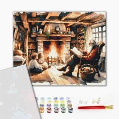 Pictura pe numere - Poveste la gura sobei