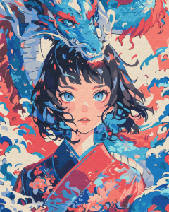 Set pictura pe numere - Fata care a devenit dragon