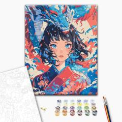 Set pictura pe numere - Fata care a devenit dragon