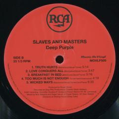 Slaves And Masters - Vinyl