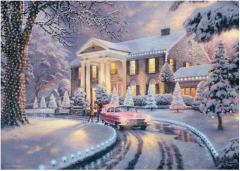 Puzzle 1000 piese - Thomas Kinkade - Craciunul la Graceland