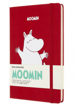 Carnet - Moleskine Moomin Limited Edition Ruled Notebook - Large, Hard Cover - Red