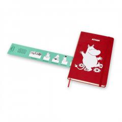 Carnet - Moleskine Moomin Limited Edition Ruled Notebook - Large, Hard Cover - Red