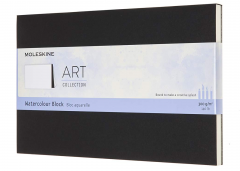 Bloc de desen - Moleskine Art Collection Watercolour Paint - Large, Cardboard Cover, Black