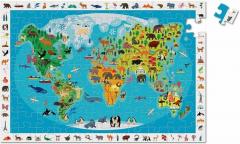 Puzzle 100 piese - Harta lumii