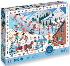 Puzzle 100 de piese - Sporturi de iarna