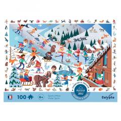 Puzzle 100 de piese - Sporturi de iarna