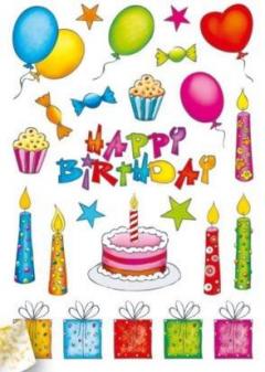 Sticker Decor ''La multi ani'', stralucitoare