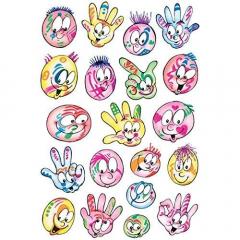 Stiker Decor cu fete colorate