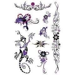 Stiker Tatuaj, Black Art, Filigram