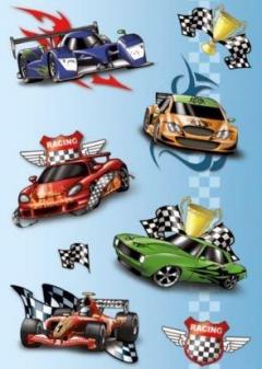 Sticker Tatuaj,cu masini colorate