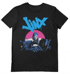 Tricou - Arcane League of Legends - Jinx Chair - Black, Size M