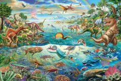 Puzzle 200 piese - Discover the Dinosaurs
