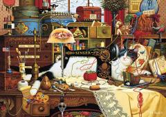 Puzzle 1000 piese - Charles Wysocki - Maggie the Messmaker
