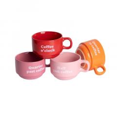 Set 4 cesti - Coffee Clock