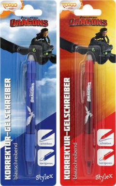 Pix cu gel Dragons cu radiera - 2 modele Stylex