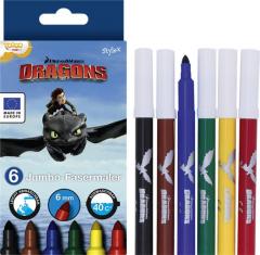Set de 6 markere jumbo Dragons Stylex
