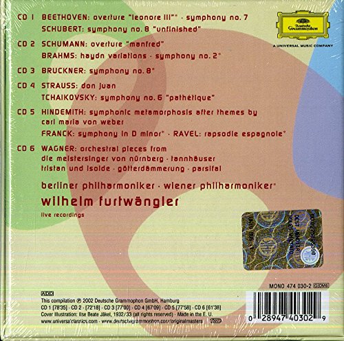 Wilhelm Furtwangler - Live Recordings 1944-1953 (6 CD Boxset) - Wilhelm ...