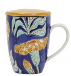 Cana 300 ml cu infuzor si capac - Flaura - Mai multe modele - Pret pe bucata