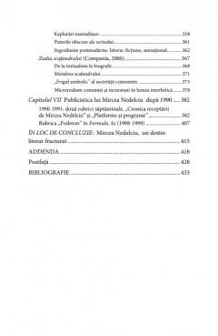 Mircea Nedelciu. Puterile literaturii in fata politicului si a mortii