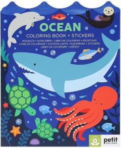Ocean Coloring Book + Stickers