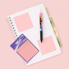 Sticky Notes Strigo - patrate, roz deschis