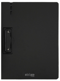 Clipboard Strigo A4, cu suport pentru pix - Negru