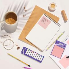 Etichete indexare autoadezive Strigo, cu rigla - Multicolor