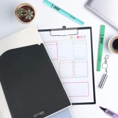 Organizator A4 Strigo, cu 6 separatoare - Negru