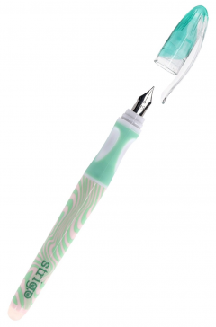 Set stilou - Strigo cerneala cu stergere, 2 rezerve si radiera - Waves