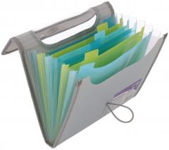 Mapa A5 Strigo, cu 6 separatoare - Gri