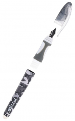 Set stilou - Strigo cerneala cu stergere, 2 rezerve si radiera - Army