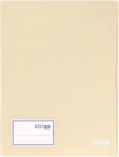 Mapa A4 Strigo, cu 20 folii de protectie - Bej