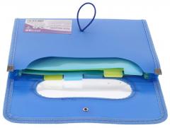 Mapa A5 Strigo, cu 6 separatoare - Albastru