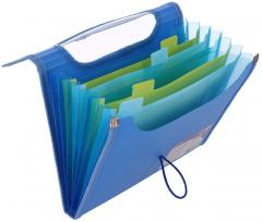 Mapa A5 Strigo, cu 6 separatoare - Albastru