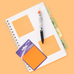 Sticky Notes Strigo - patrate, portocaliu inchis