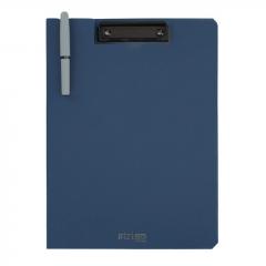 Clipboard Strigo A4, cu suport pentru stilou - Albastru marin