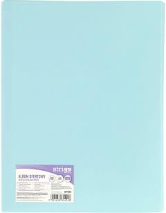 Mapa A4 Strigo, cu 40  folii de protectie - Albastru deschis