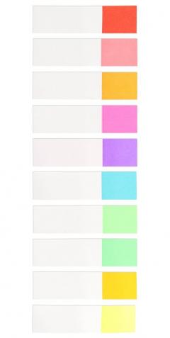 Set etichete indexare - 10 culori neon + rigla