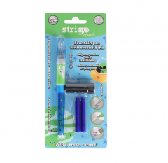 Set stilou - Strigo cerneala cu stergere, 2 rezerve si radiera - Cosmos