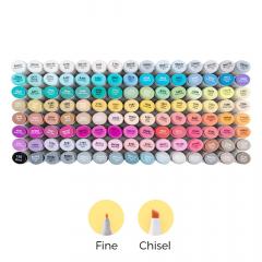 Set 120 markere - Ohuhu Oahu - Fine & Chisel