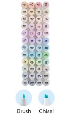 Set 48 markere - Ohuhu Honolulu - Pastel Sweetness Brush & Chisel