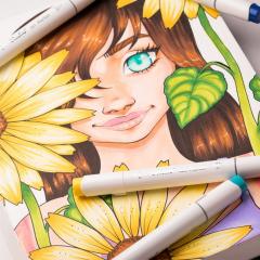 Bloc de desen pentru markere - Ohuhu Marker Pad (21 x 21 cm)