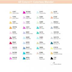 Set 40 markere - Ohuhu Oahu - Fine & Chisel