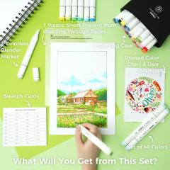 Set 40 markere - Ohuhu Oahu - Fine & Chisel